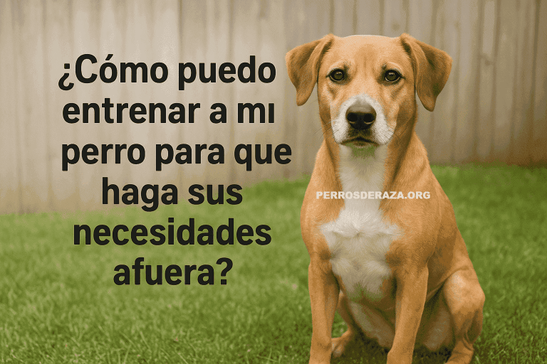 ¿Cómo puedo entrenar a mi perro para que haga sus necesidades afuera?