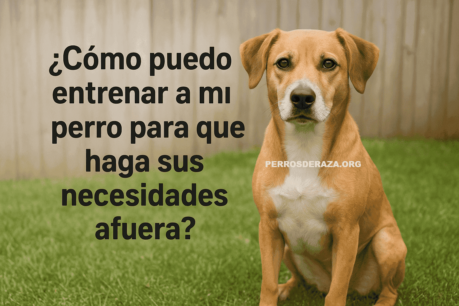 ¿Cómo puedo entrenar a mi perro para que haga sus necesidades afuera?